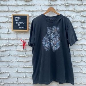 Vintage Triple Fox Boxy Faded Single Stitch Shirt